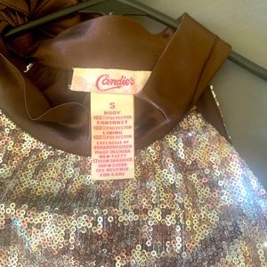 Candies shoulder baring sequined top